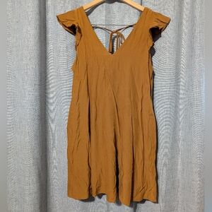 Wishlist Apperal Flowy Midi Dress in Rust